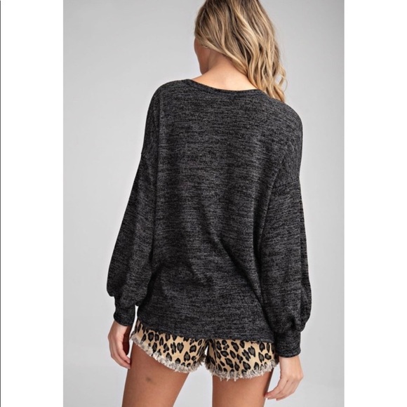 NEW! Twisted Front Top in Charcoal! - Picture 5 of 5